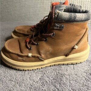 Hey Dude Bradley Classic Brown Leather Ankle Boots